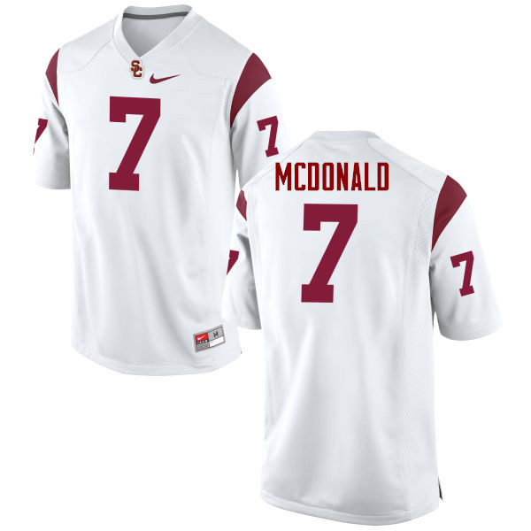 Men #7 T.J. McDonald USC Trojans College Football Jerseys-White - Click Image to Close
